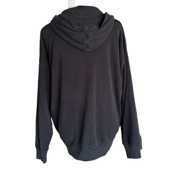 American Eagle Black Amazingly Soft Lounge Casual Loose Baggy Fit Zip Up Hoody - Picture 3 of 5